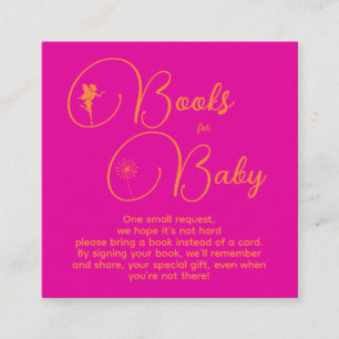 Minimalist Pinke Feen-Mädchen-Bücher für Babys Geb Begleitkarte