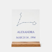 Minimalist Pisces Constellation Acrylic Sign - Per Acrylschild (Vorderseite)