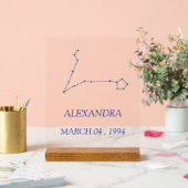 Minimalist Pisces Constellation Acrylic Sign - Per Acrylschild (Hochzeit)