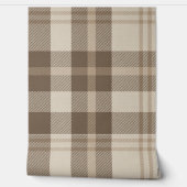 Minimalist Plaid in Cream and Taupe Tapete (Abrollen)