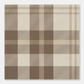 Minimalist Plaid in Cream and Taupe Tapete (Vorderseite)