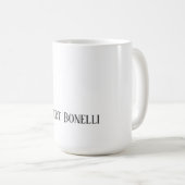 Minimalist Plain Black & White Modern Plain Kaffeetasse (VorderseiteRechts)