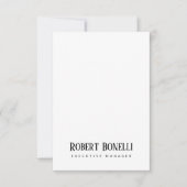 Minimalist Plain Black & White Modern Plain RSVP Karte (Vorderseite)