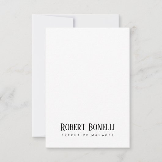 Minimalist Plain Black & White Modern Plain RSVP Karte (Vorderseite)