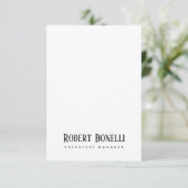 Minimalist Plain Black & White Modern Plain RSVP Karte (Stehend Vorderseite)