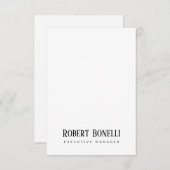 Minimalist Plain Black & White Modern Plain RSVP Karte (Vorne/Hinten)