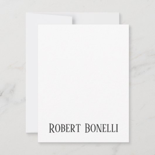 Minimalist Plain Black & White Modern Plain RSVP Karte (Vorderseite)
