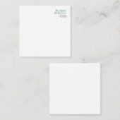 Minimalist Plain Blue & White Modern Your Name Mitteilungskarte (Vorne/Hinten)