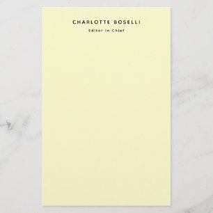 Minimalist Plain Klassisch Professionell Creme Briefpapier