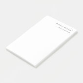 Minimalist Plain White Modern Post-it Klebezettel (angewinkelt)