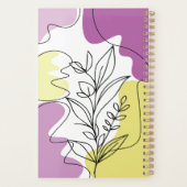 Minimalist Planner Cover -Line Art Floral Notebook Planer (Rückseite)