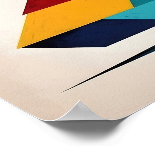 Minimalist Pop Art Geometric Christmas Tree Poster (Ecke)