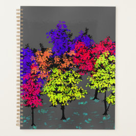 Minimalist Pops of Color Trees Planner Planer