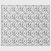 Minimalist Portuguese Blue and White Classic Patt Geschenkpapier (Flach)