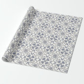 Minimalist Portuguese Blue and White Classic Patt Geschenkpapier (Ungerollt)