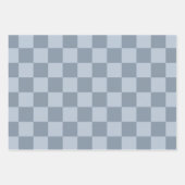 Minimalist Powder Blue Checkerboard Pattern Geschenkpapier Set (Vorderseite 2)