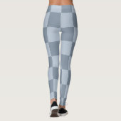 Minimalist Powder Blue Checkerboard Pattern Leggings (Rückseite)