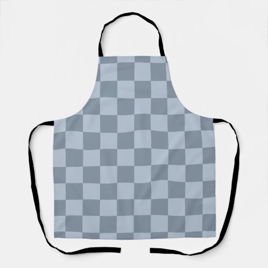 Minimalist Powder Blue Checkerboard Pattern Schürze (Vorderseite)