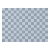 Minimalist Powder Blue Checkerboard Pattern Tischdecke (Vorderseite (Horizontal))