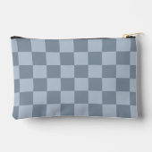 Minimalist Powder Blue Checkerboard Pattern Zubehörtasche (Rückseite)
