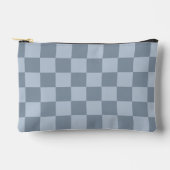 Minimalist Powder Blue Checkerboard Pattern Zubehörtasche (Vorderseite)