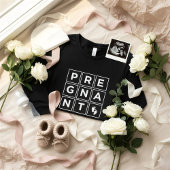 Minimalist Pregnant Geometric Squares | Announce Tri-Blend Shirt