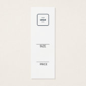 Minimalist Price Hang Tag Card (Rückseite)