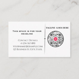 ​Minimalist Professional Business Card with QR Cod Visitenkarte