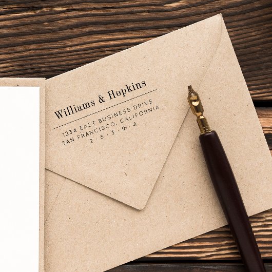 Minimalist Professional Business Return Address Permastempel