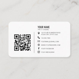 Minimalist Professional Company Logo QR Code Visitenkarte