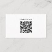 Minimalist Professional Company Logo QR Code Visitenkarte (Rückseite)
