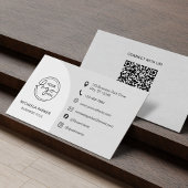 Minimalist Professional Custom Logo Icons QR Code Visitenkarte