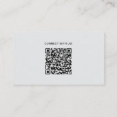 Minimalist Professional Custom Logo Icons QR Code Visitenkarte (Rückseite)