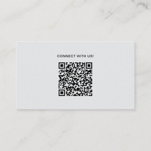 Minimalist Professional Custom Logo Icons QR Code Visitenkarte (Rückseite)