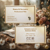 Minimalist Professional Faux Gold Metallic Glitter Visitenkarte