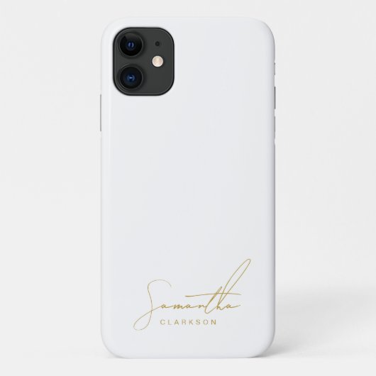 Minimalist Professional Gold Handwritten Script Case-Mate iPhone Hülle (Rückseite)