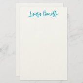 Minimalist Professional Handwrite Plain Name Title Briefpapier (Vorne/Hinten)