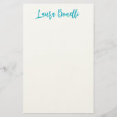 Minimalist Professional Handwrite Plain Name Title Briefpapier (Vorderseite)