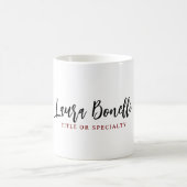 Minimalist Professional Handwrite Plain Name Title Kaffeetasse (Mittel)