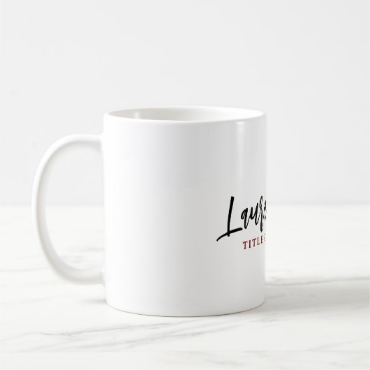 Minimalist Professional Handwrite Plain Name Title Kaffeetasse (Links)
