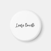 Minimalist Professional Handwrite Plain Name Title Magnet (Vorne)
