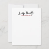 Minimalist Professional Handwrite Plain Name Title Mitteilungskarte (Vorderseite)