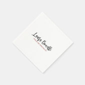 Minimalist Professional Handwrite Plain Name Title Serviette (Ecke)
