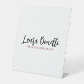 Minimalist Professional Handwrite Plain Name Title Sockelschild (Vorderseite)