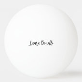Minimalist Professional Handwrite Plain Name Title Tischtennisball (Vorderseite)