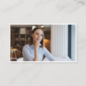 Minimalist Professional Logo Photo Real Estate Visitenkarte (Rückseite)