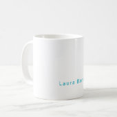 Minimalist Professional Modern Name Azure Blue Kaffeetasse (Vorderseite Links)
