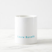 Minimalist Professional Modern Name Azure Blue Kaffeetasse (Mittel)