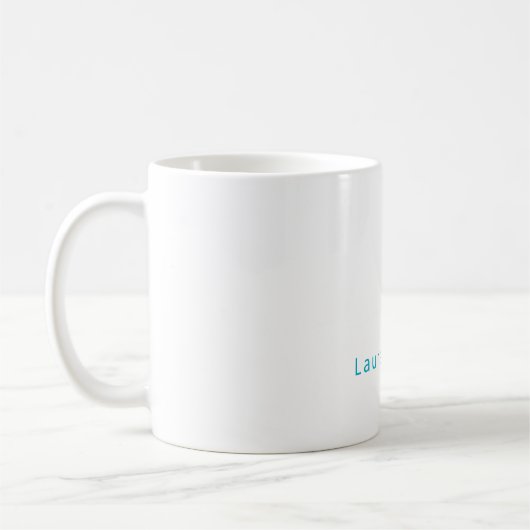 Minimalist Professional Modern Name Azure Blue Kaffeetasse (Links)