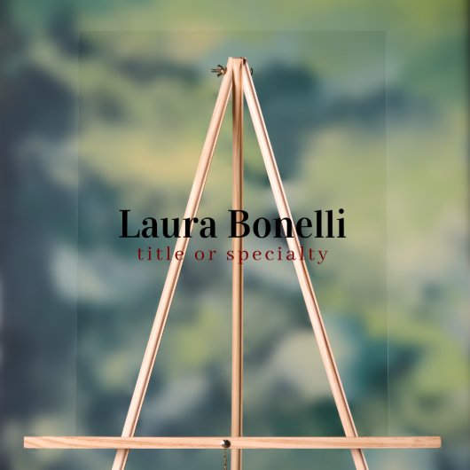 Minimalist Professional Modern Plain Name Title Acrylschild (Neutral)